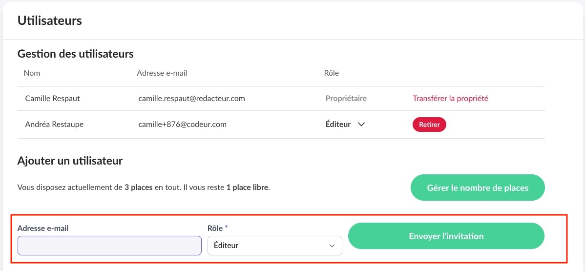 Ajouter un utilisateur supplémentaire