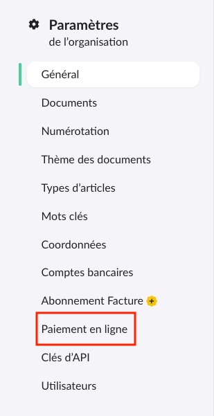 Paiement en ligne