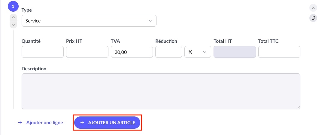 Gérer catalogue articles