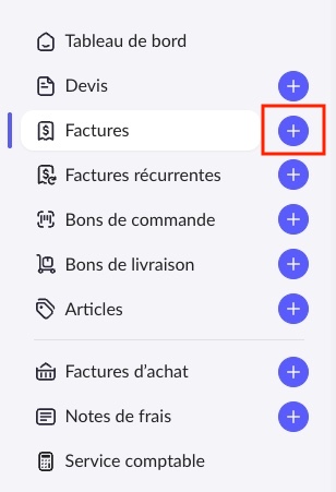 Créer factures