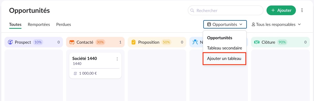 Gérer les opportunités